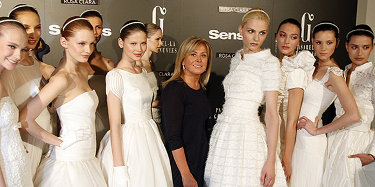 Andrej Pejic Models Bridal Gowns in Barcelona