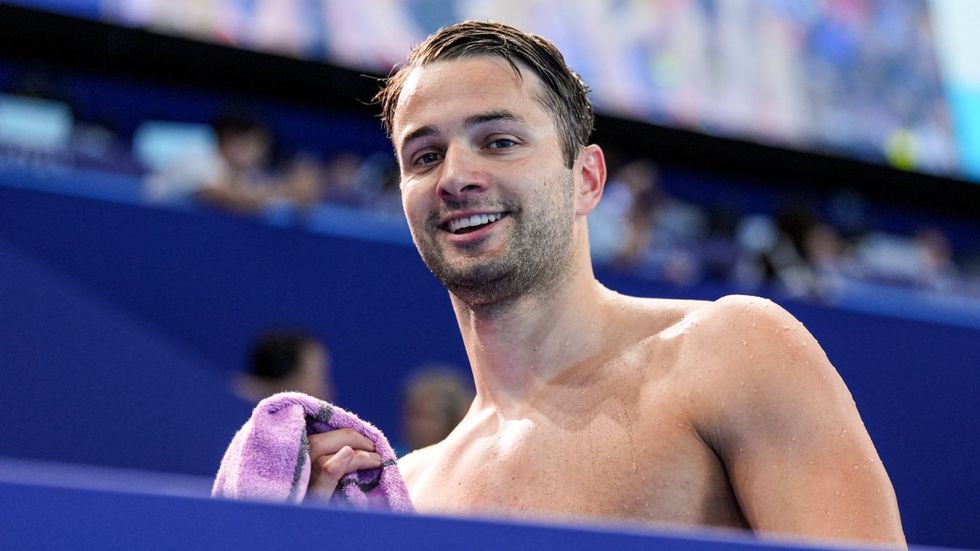 Arno Kamminga's see-through swim trunks at the Paris 2024 Olympics.