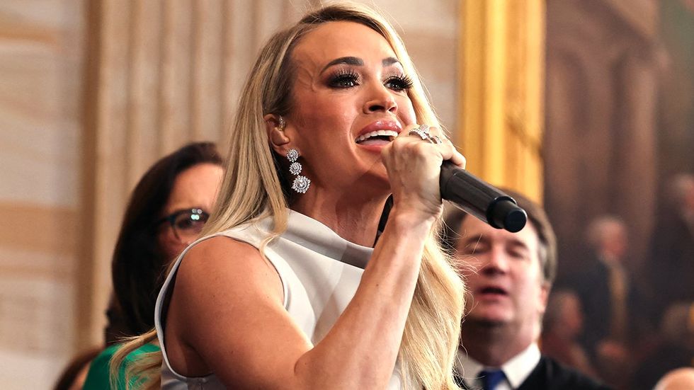 Carrie Underwood performs during inauguration ceremonies