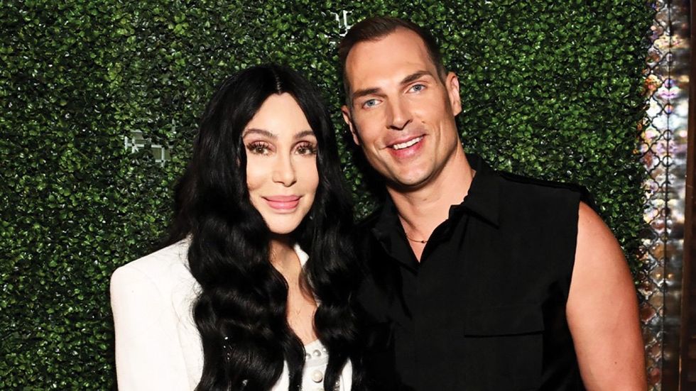 Cher and Tristan Schukraft at The Abbey relaunch party