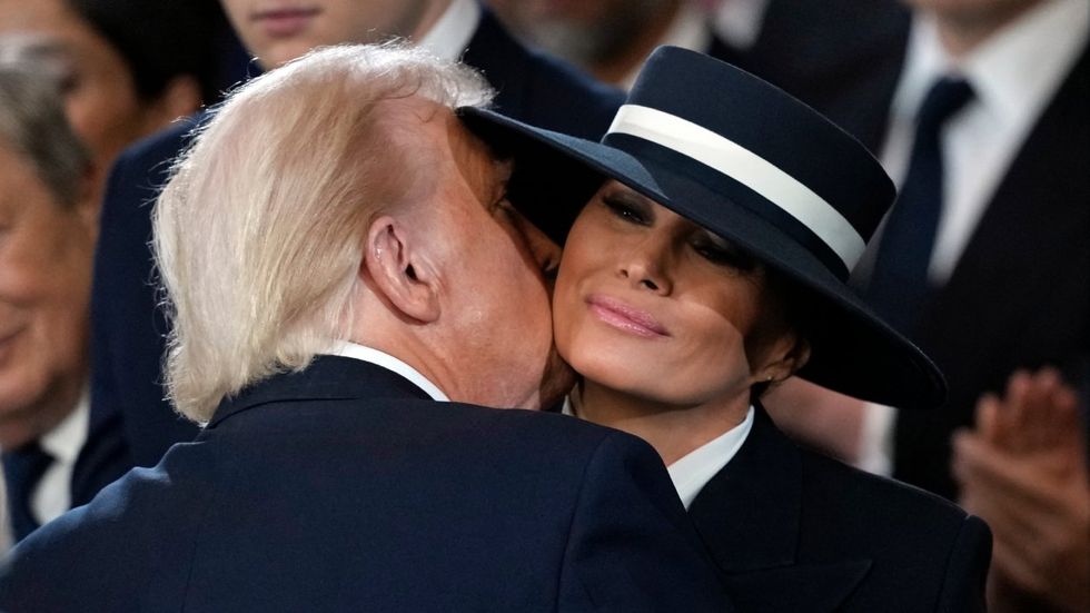 Donald Trump and Melania Trump at the Inauguration Day ceremony