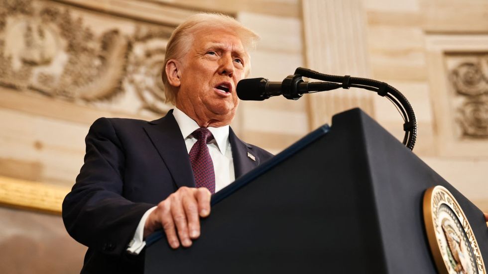 Donald Trump delivers speech during Inauguration Day ceremony