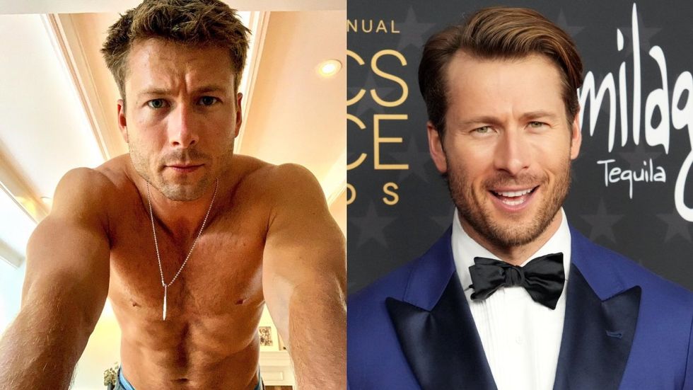 Gays React to Glen Powell Showing Off His Cheeky Behind in New Pics