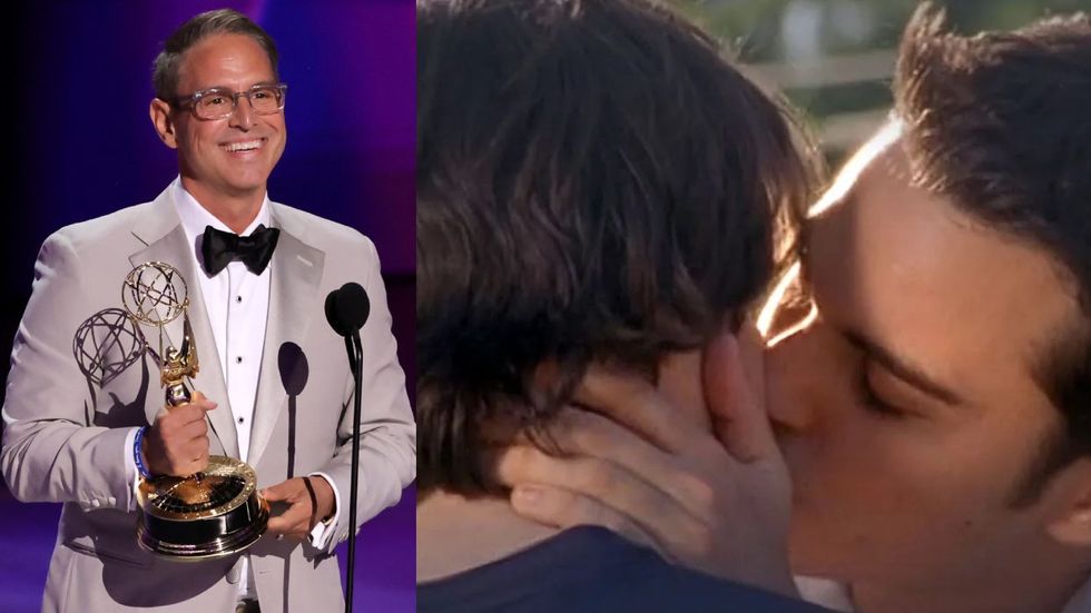 Greg Berlanti attends the 76th Primetime Emmys; Gay kiss on 'Dawson's Creek'