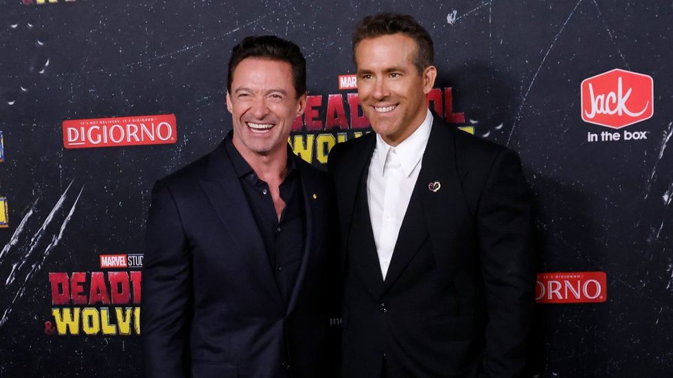 Hugh Jackman and Ryan Reynolds at the New York premiere of 'Deadpool & Wolverine.'