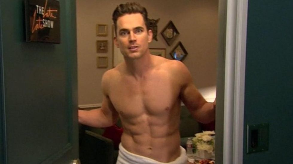 Matt Bomer is bursting out of his shorts & we almost poked an eye out