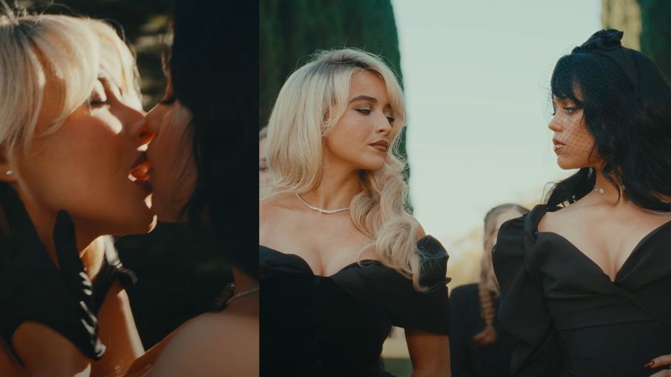 Sabrina Carpenter & Jenna Ortega's kiss has queer girls everywhere going crazy