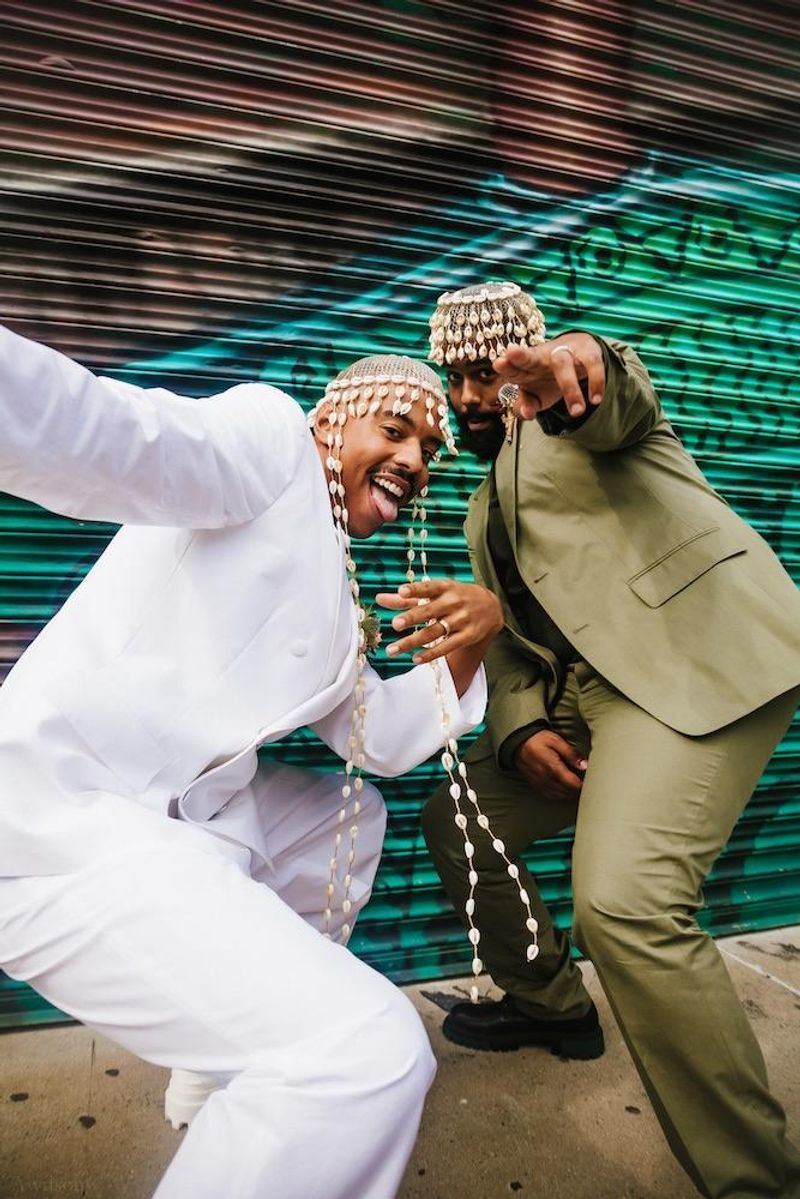 How This Gay Couple Honored Their Ancestors at Their Brooklyn Wedding