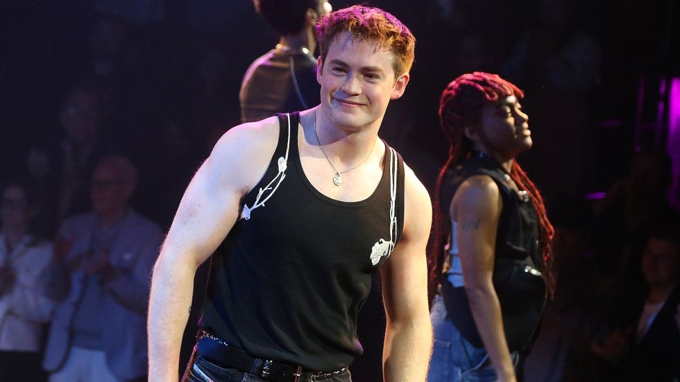 Kit Connor during the opening night curtain call for "Romeo + Juliet" on Broadway at The Circle in the Square Theatre on October 24, 2024 in New York City.