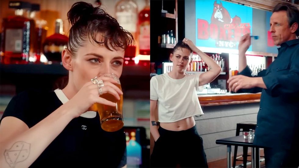 Kristen Stewart Seth Meyers Day Drinking Lesbian Icon