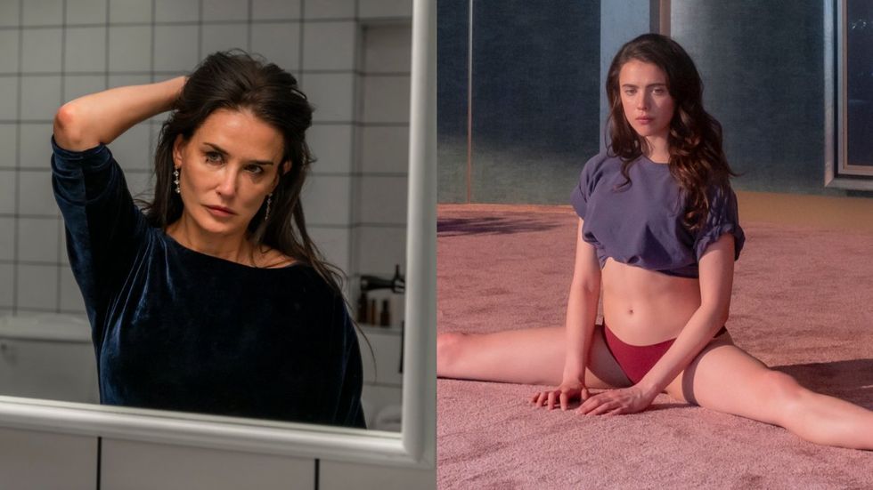 L to R: Demi Moore and Margaret Qualley star in Mubi's 'The Substance.'