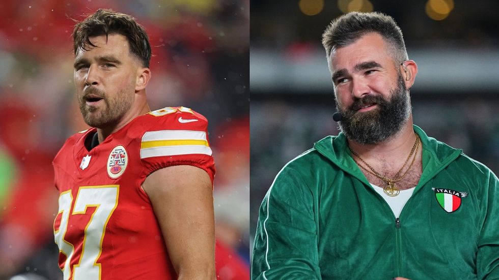 L to R: Travis Kelce, Jason Kelce