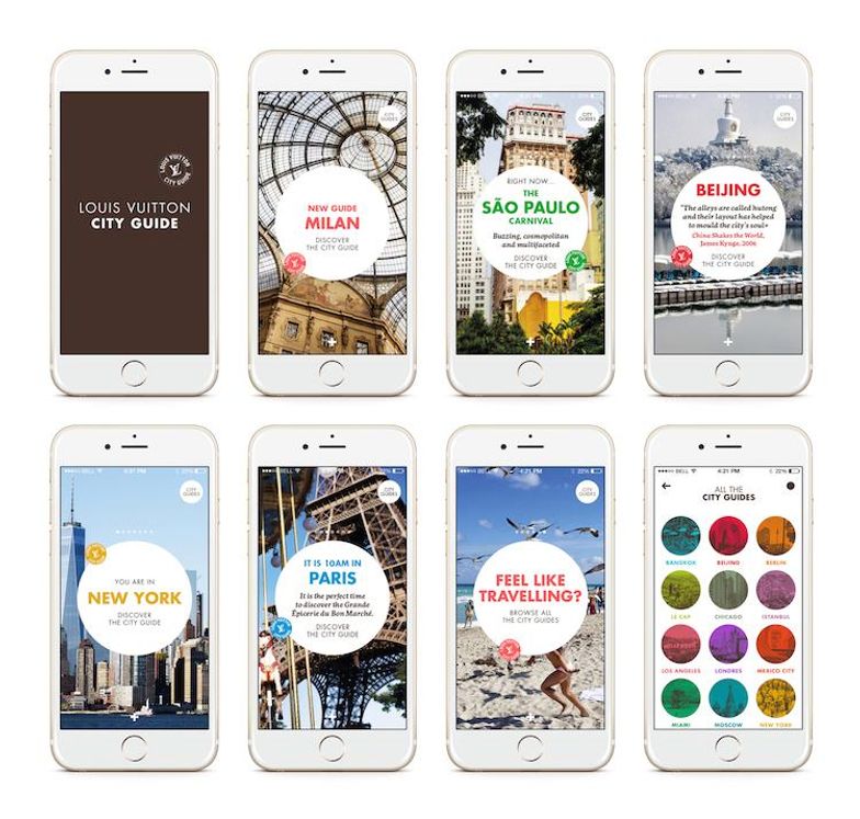 Louis Vuitton city guides app 2015 