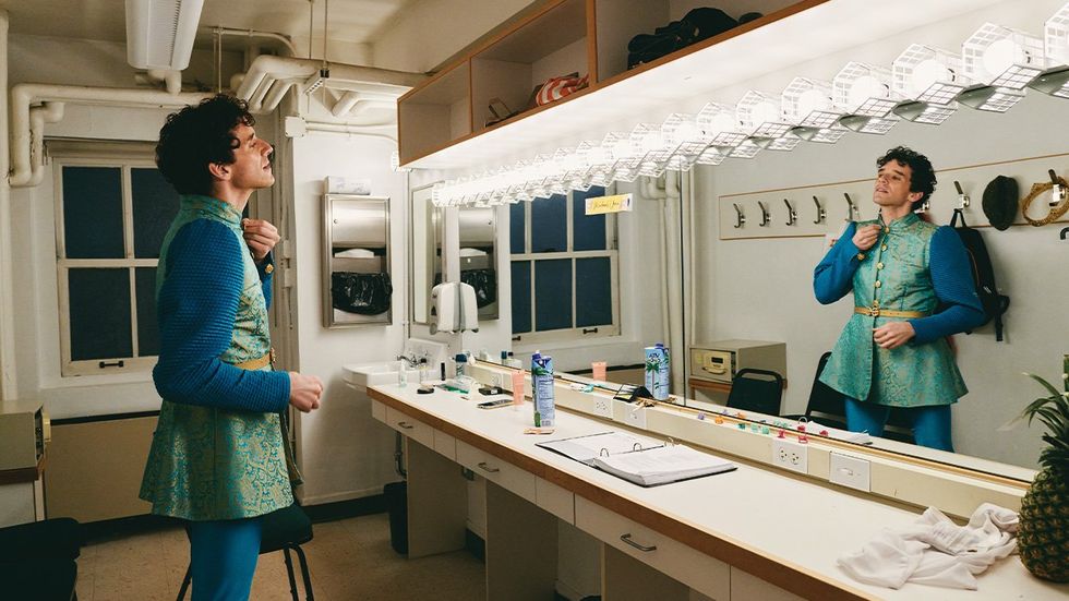 Michael Urie backstage in 'Once Upon a Mattress.'