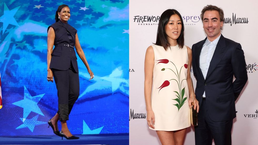 Michelle Obama attends the 2024 Democratic National Convention; Fashion designers Laura Kim and Fernando Garcia in Beverly Hills, Calif.