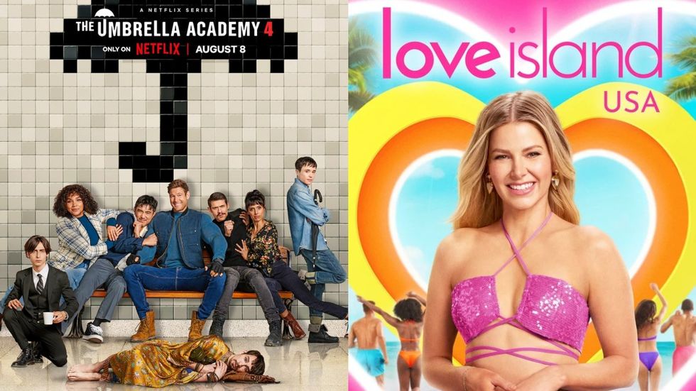 Netflix's 'The Umbrella Academy' season 4; Peacock's 'Love Island USA' season 6