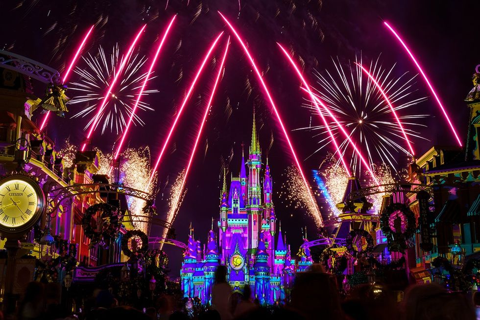 Orlando, Florida. Fireworks at the Magic Kingdom in Orlando, Florida