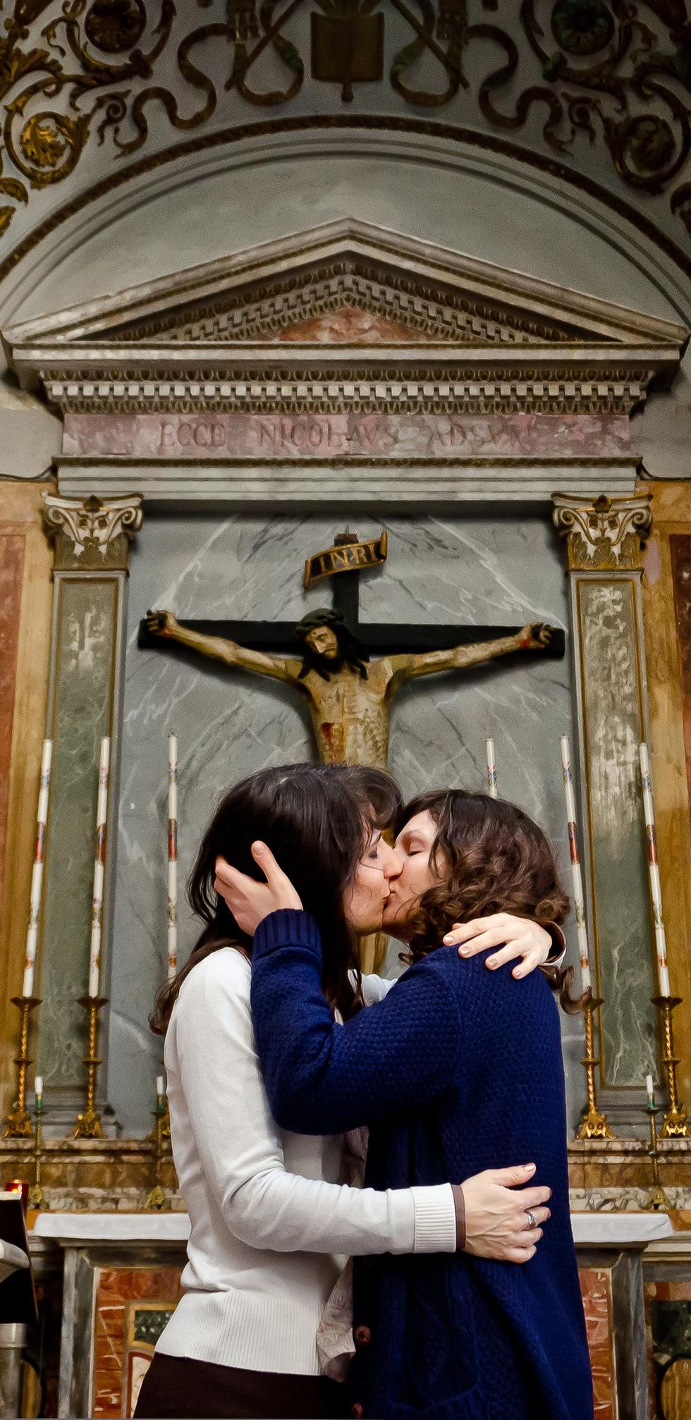 Banned Photo Installation Of Gay Couples Kissing In The Vatican Coming 