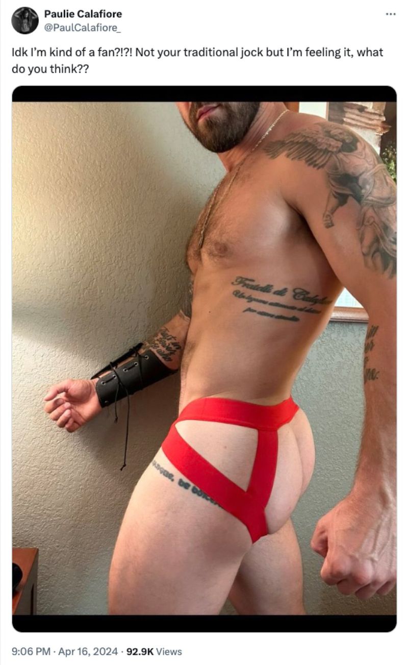 Paulie Calafiore is reviewing jockstrap & sharing pics