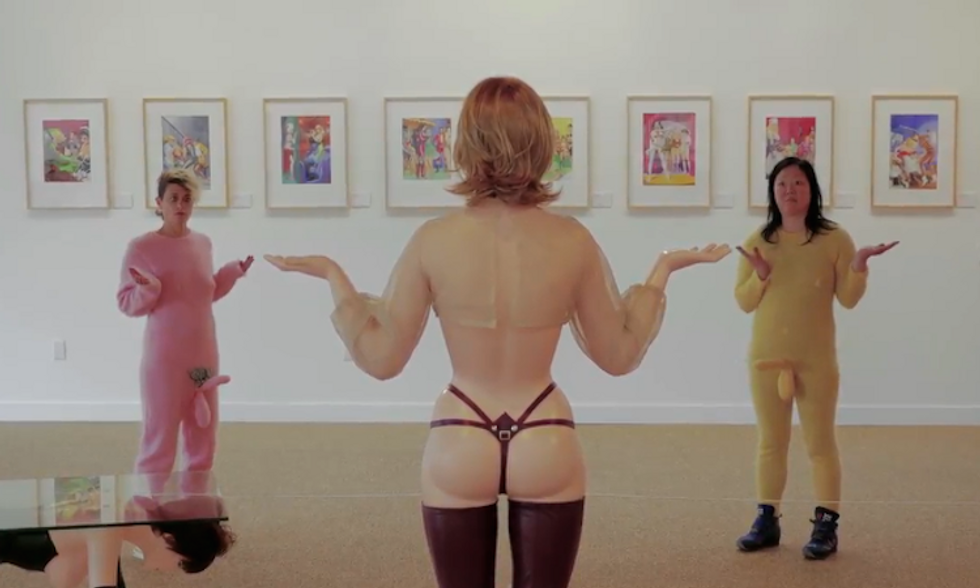 Peaches & Margaret Cho Size Each Other Up in 'Dick in the Air' Vid