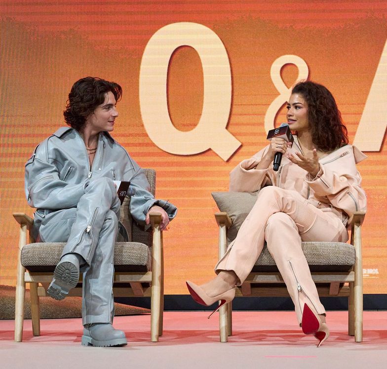The Dune: Part Two press tour is the gift that keeps on giving. On the  fashion front, the film's stars— @FlorencePugh, Timothée Chalamet…