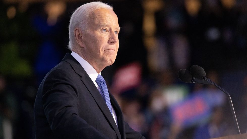 ​President Joe Biden at the Democratic National Convention in August