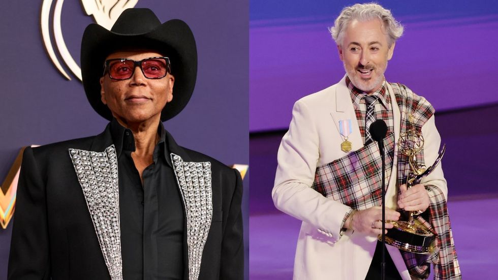 RuPaul and Alan Cumming attend the 76th annual Primetime Emmys.