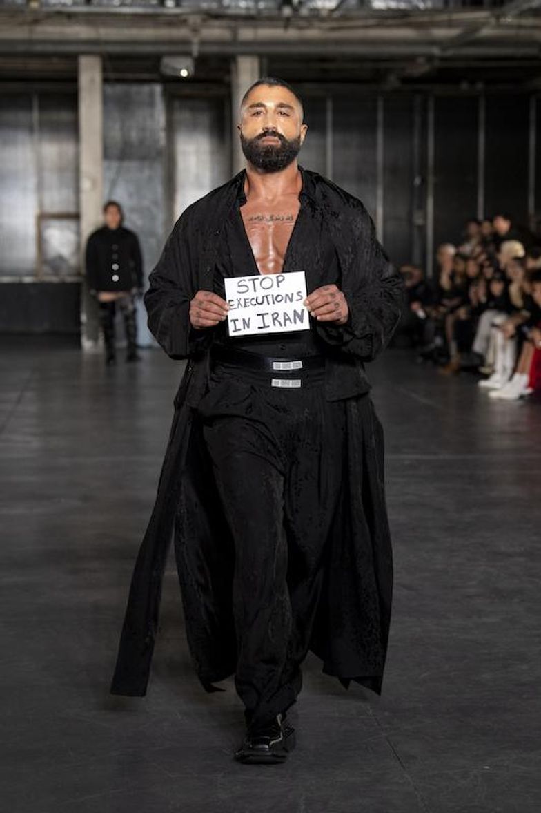 784px x 1177px - Gay Adult Star Sharok Explains His Viral Protest at Fashion Week