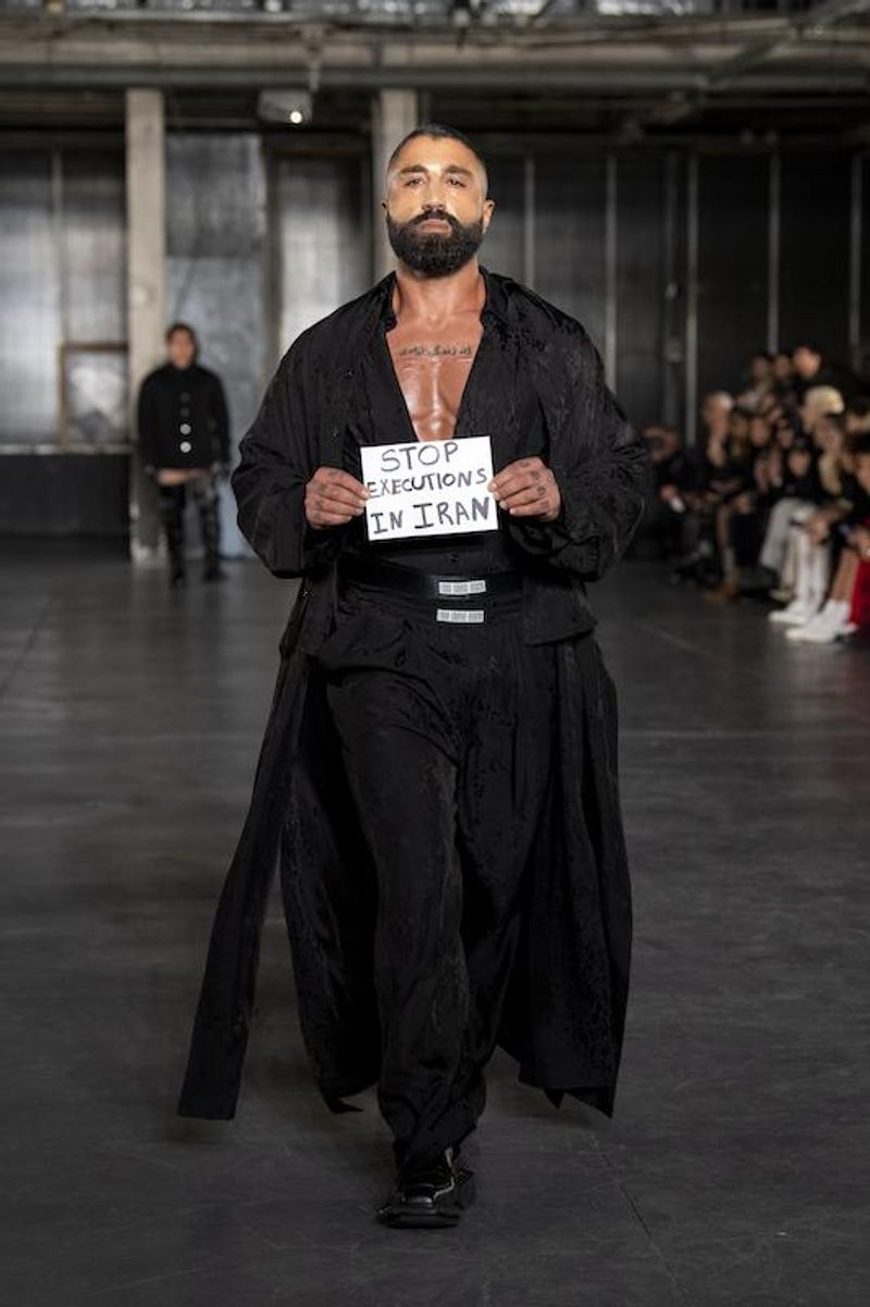 Gay Adult Star Sharok Explains His Viral Protest at Fashion Week