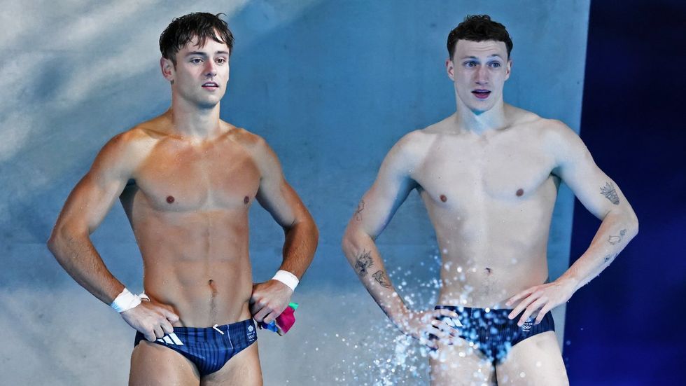 Tom Daley and Noah Williams competing at the Paris 2024 Olympic Games