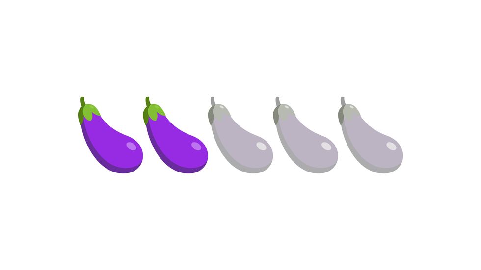 Two eggplants in the review series How Gay Is It?