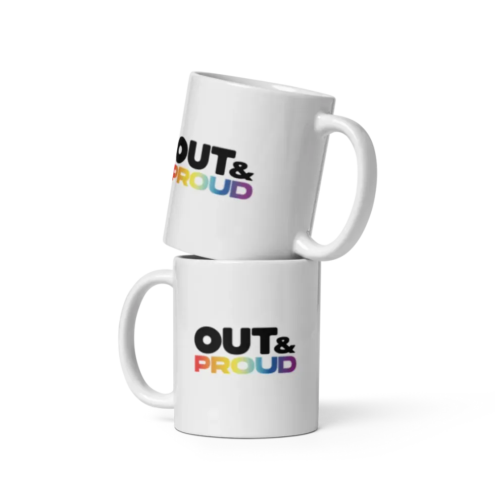 \u200bThe Out & Proud White Glossy Mug