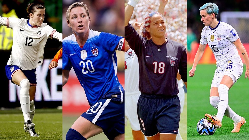 Estrellas de fútbol de la selección nacional de EE. UU. tierna davidson Abby waumbach saskia webber megan rapinoe