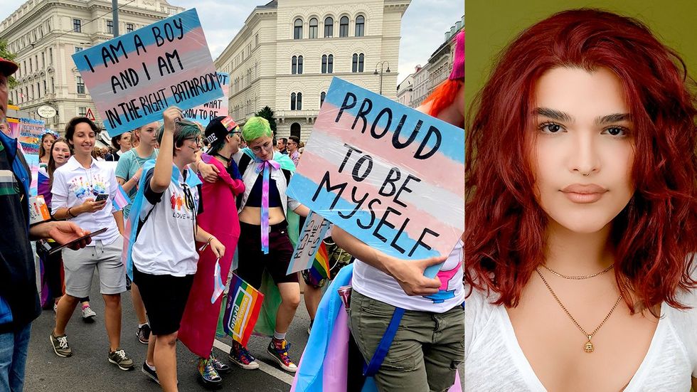 VOICES transgender march signs headshot writer nadya