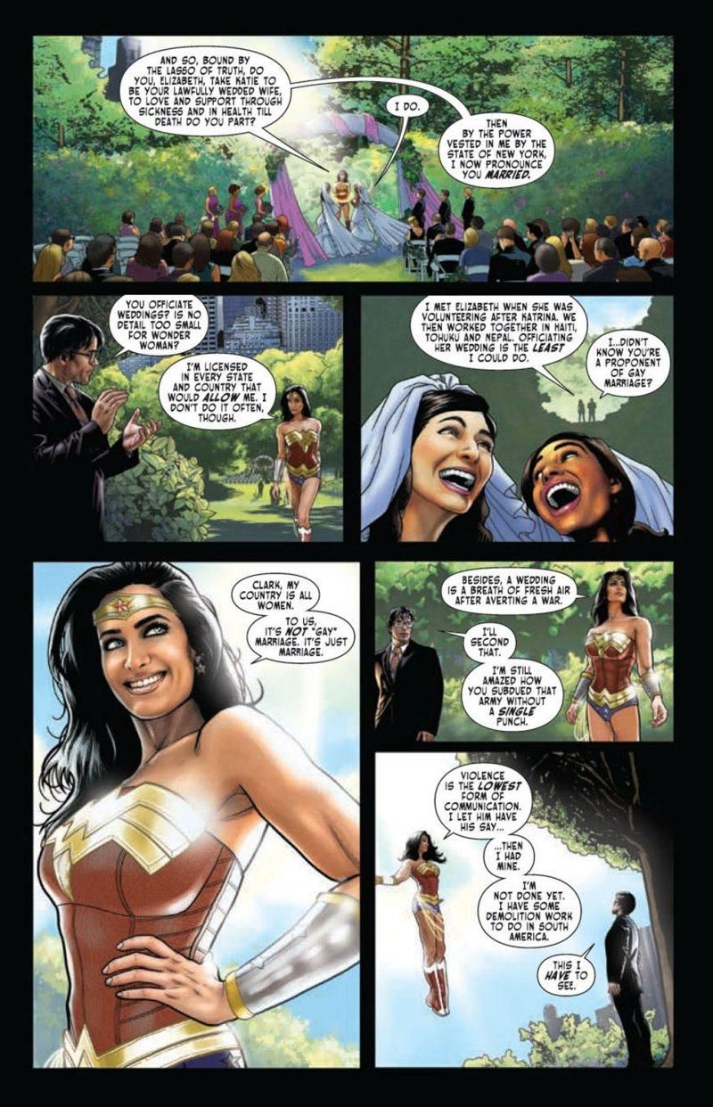 Wonder Woman Officiates Same-Sex Wedding, Educates Clark Kent in Upcoming  Issue