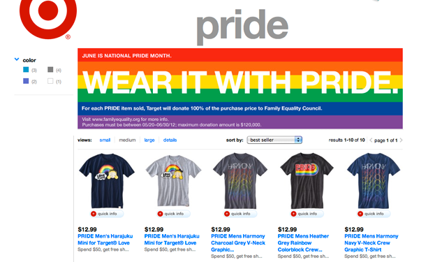 Target Shows Some Pride