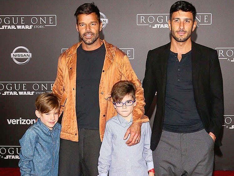 Ricky Martin Hits the Red Carpet with Adorbz Family