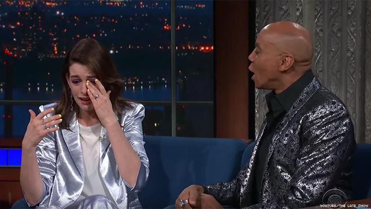 Watch Anne Hathaway Meet Rupaul And Cry