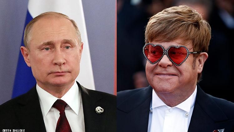Vladimir Putin Says Elton John Is ‘mistaken About