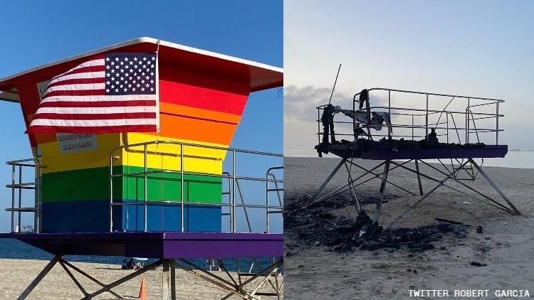 Long Beach lifeguard tower