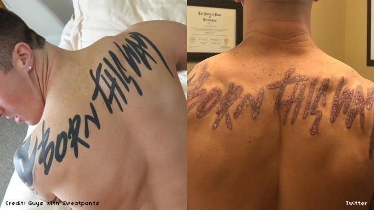 gay black porn star genie lamp tattoo on ass
